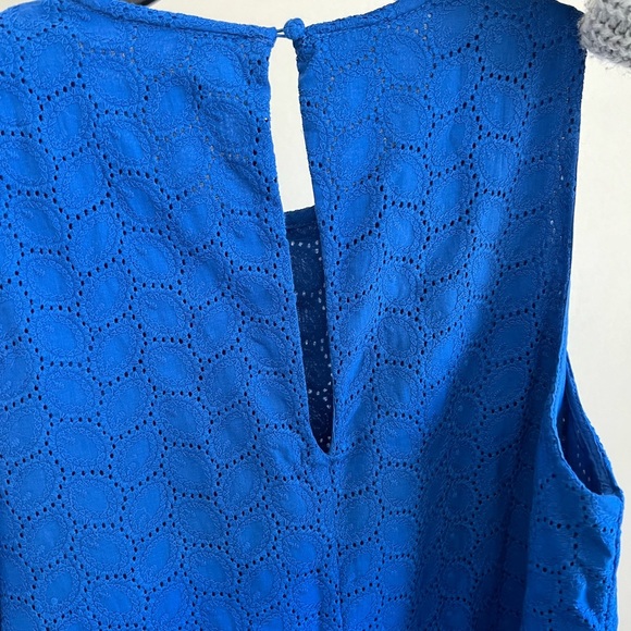 NWT Calvin Klein Blue Crochet Pattern Tank Dress Women’s 10 Work Career - Picture 4 of 5